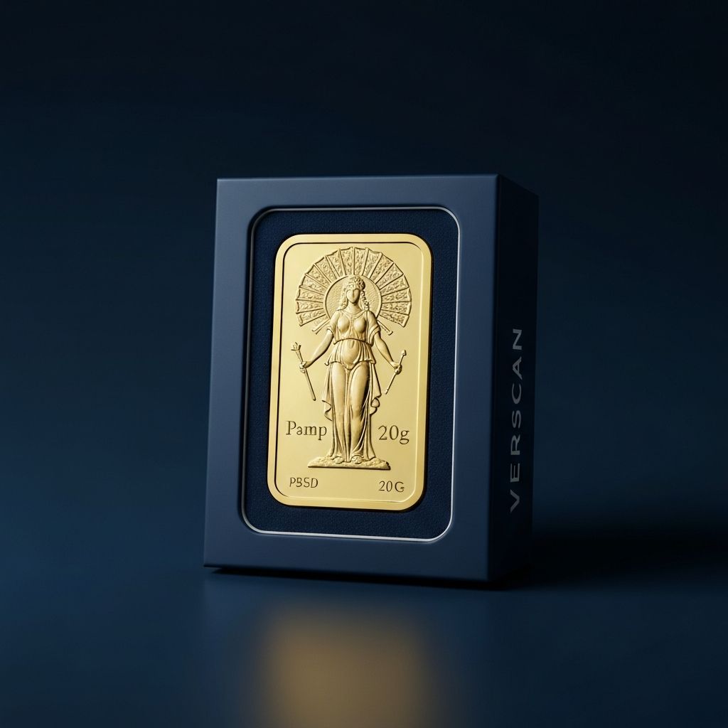 瑞士PAMP Veriscan™ 財富女神金條全條20公克 - 檢驗卡裝
