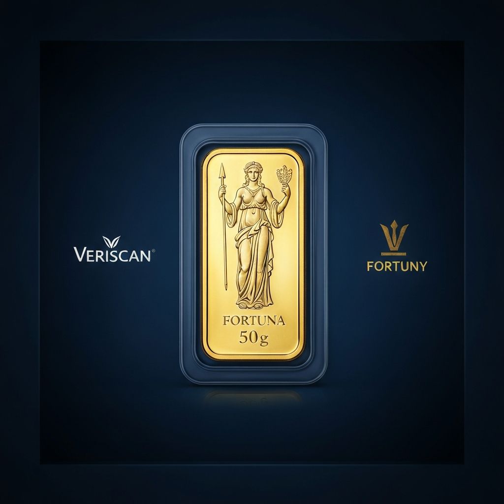 瑞士PAMP Veriscan™ 財富女神金條全條50公克 - 檢驗卡裝